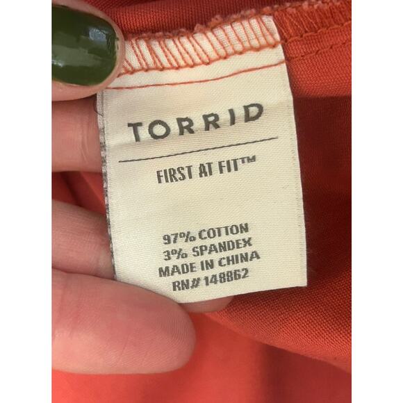NWT TORRID Women’s Stretch Twill Peplum Utility Jacket Coral Pink - Size 4X/26 - Picture 6 of 7